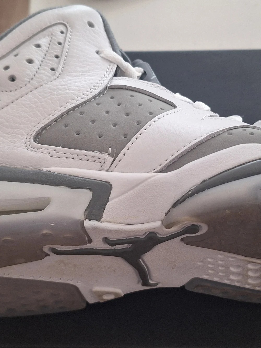 Jordan High-Top Sneakers in White and Gray